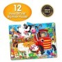 Primul meu mare puzzle de podea Animale la ferma 12 piese 60.96x45.72 cm asamblat